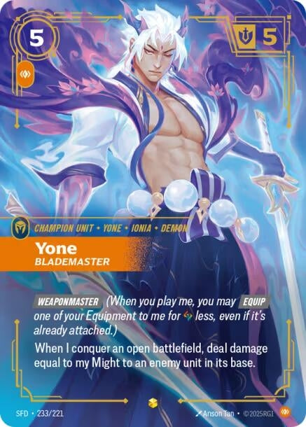 Yone - Blademaster (Overnumbered) (233/221) (SFD)