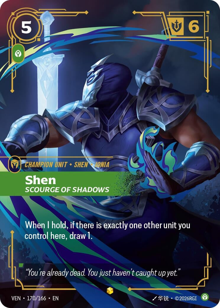 Shen, Scourge of Shadows (Overnumbered) (170/166) (VEN)