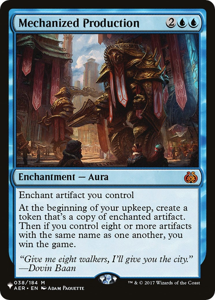Mechanized Production (038/184) (LIST)