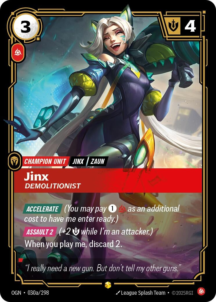 Jinx - Demolitionist (Alternate Art) (030a/298) (OGN)