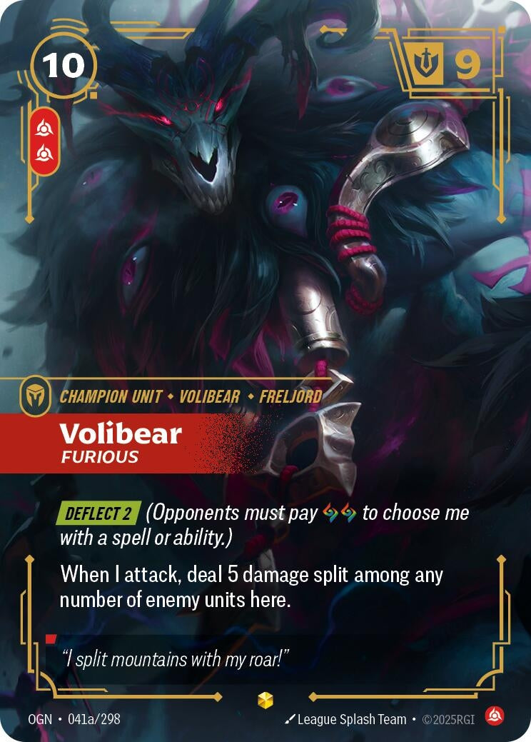 Volibear - Furious (Alternate Art) (041a/298) (OGN)