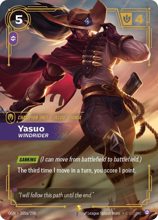 Yasuo - Windrider (Alternate Art) (205a/298) (OGN)