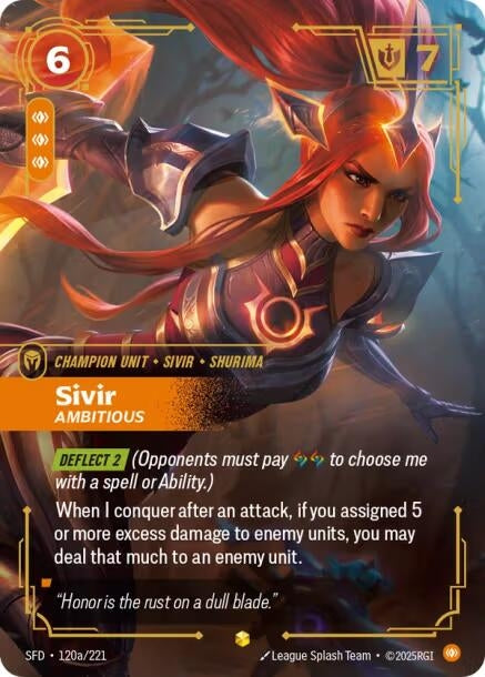 Sivir - Ambitious (Alternate Art) (120a/221) (SFD)
