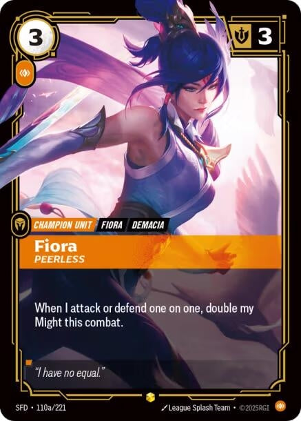 Fiora - Peerless (Alternate Art) (110a/221) (SFD)