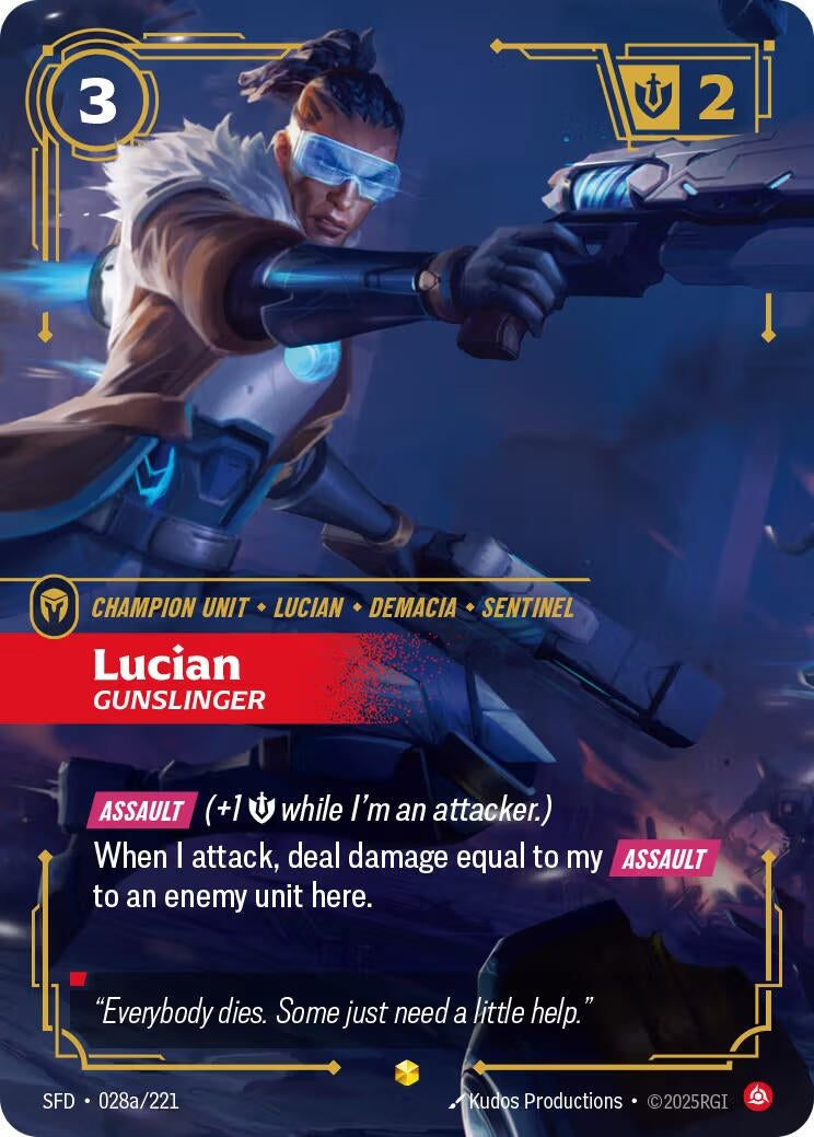 Lucian - Gunslinger (Alternate Art) (028a/221) (SFD)