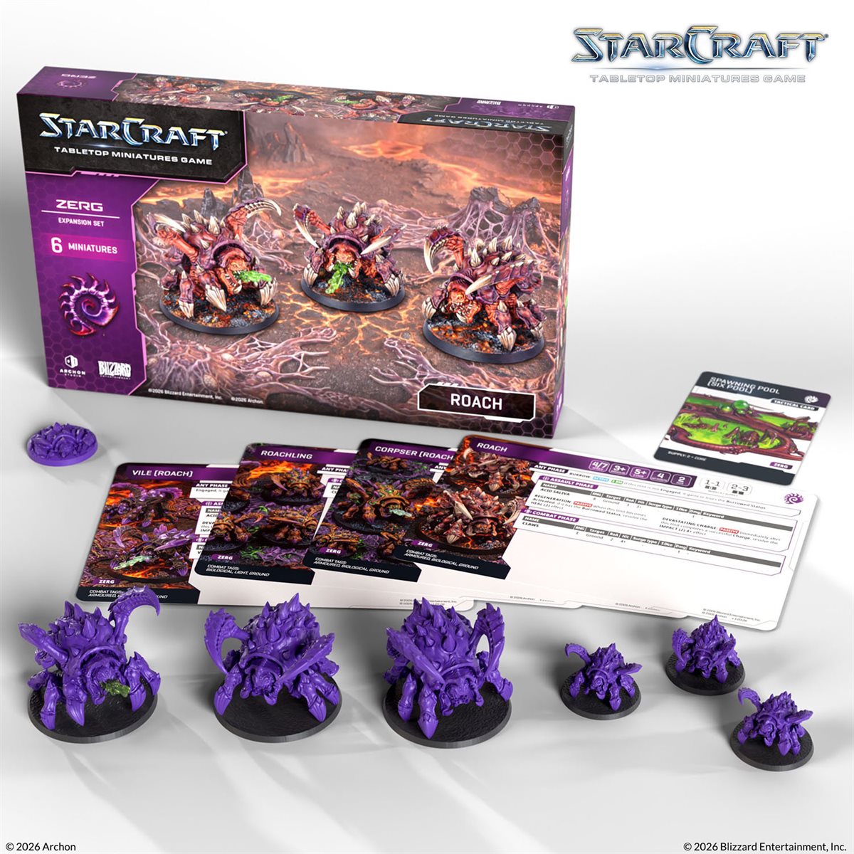 Starcraft: The Miniatures Game: Wave 1: Zerg: Roach Expansion Set PREORDER May 2026